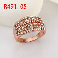 18k gold plated wedding rings crystal men ring jewerly accessories SMTPR491