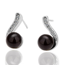 18K Gold Plating earrings heart and beads stud earrings oorbellen 100% Hand Madeball HBE288