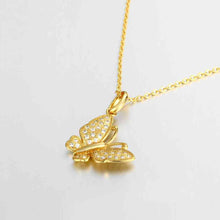 18K Gold Plating necklaces & pendants yellow butterlly bead necklace horloge HBN216