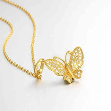 18K Gold Plating necklaces & pendants yellow butterlly bead necklace horloge HBN216