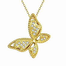 18K Gold Plating necklaces & pendants yellow butterlly bead necklace horloge HBN216