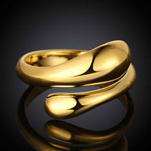 18K Gold Plating ring s -shape aliancas Gift for her SKGR012