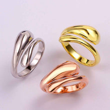 18K Gold Plating ring s -shape aliancas Gift for her SKGR012