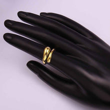 18K Gold Plating ring s -shape aliancas Gift for her SKGR012