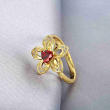 18K Gold Plating wedding rings Rhinestone five flower aneis collier plastron HBR157