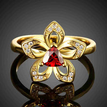 18K Gold Plating wedding rings Rhinestone five flower aneis collier plastron HBR157