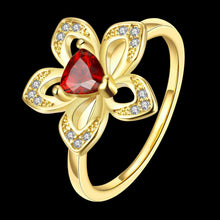 18K Gold Plating wedding rings Rhinestone five flower aneis collier plastron HBR157