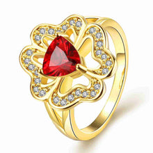 18K Gold Plating wedding rings Rhinestone five flower aneis collier plastron HBR157