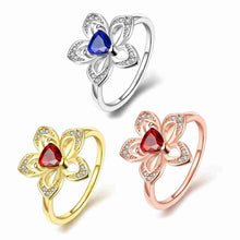 18K Gold Plating wedding rings Rhinestone five flower aneis collier plastron HBR157