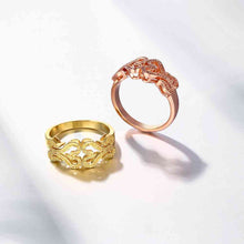 18K Real Gold Plated engagement ring heart is connected anillos 100% Hand Madeball SKGR091