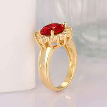 18K Real Gold Plated wedding ring Sunflower anel de ouro jewellery HBR191