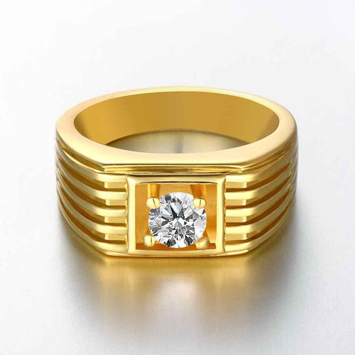 18k gold plated engagement ring Victory stone bague collier plastron HBR250