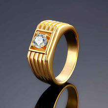 18k gold plated engagement ring Victory stone bague collier plastron HBR250
