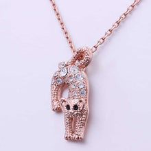 18k gold plated statement necklace  Crystal Leopard kolye sport HBN239