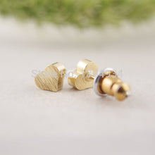 ,30pcs/lot Gold&Silver&Rose Plated Inexpensive Pretty Little Heart Stud Earrings, Simple and Lovely Ear Studs E017