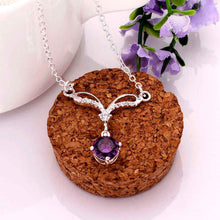 Lose Money Promotions silver collar necklace purple gem collares  love SMTN529