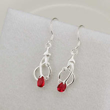 Lose Money Promotions silver earings Red Stone drop brincos de festa Costume Jewellery HBE280