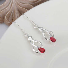Lose Money Promotions silver earings Red Stone drop brincos de festa Costume Jewellery HBE280