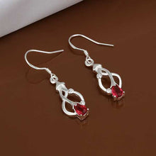 Lose Money Promotions silver earings Red Stone drop brincos de festa Costume Jewellery HBE280