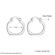 Lose Money Promotions silver earings fashion jewelry Flat Square Round hoop brinco sport SMTE123