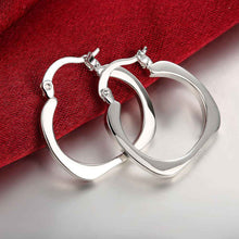 Lose Money Promotions silver earings fashion jewelry Flat Square Round hoop brinco sport SMTE123