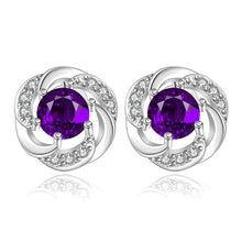 Lose Money Promotions silver earring Purple Stone stud cufflinks s in euros HBE003