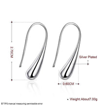 Lose Money Promotions silver earrings for women Fashion Water drop pendientes summer jewelry SMTE004