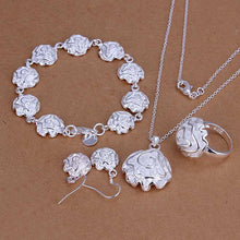 Lose Money Promotions silver jewelry set Rose Necklace Bracelet Earring Sets for women  HBS013