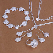 Lose Money Promotions silver jewelry set Rose Necklace Bracelet Earring Sets for women  HBS013