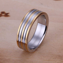 Lose Money Promotions silver plated engagement ring Gold Stripes aneis summer jewelry SMTR099