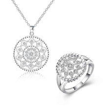 Lose Money Promotions silver plated jewelry sets Circle star Ring+ Necklace+Earrings Sets for women oso HBS025