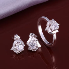 Lose Money Promotions silver plated jewelry sets white rose R+E+N Sets for women bijoux HBS052