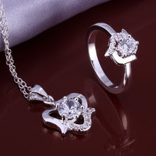 Lose Money Promotions silver plated jewelry sets white rose R+E+N Sets for women bijoux HBS052