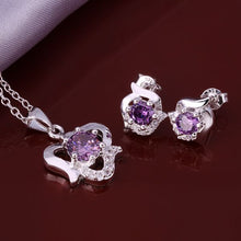 Lose Money Promotions silver plated jewelry sets white rose R+E+N Sets for women bijoux HBS052