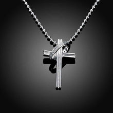 Lose Money Promotions silver plated necklace women White Mediate Cross collane collier plastron femme HBN111