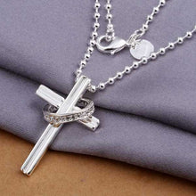 Lose Money Promotions silver plated necklace women White Mediate Cross collane collier plastron femme HBN111