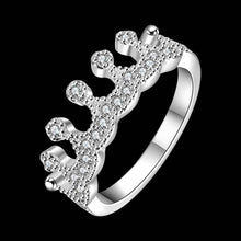 Lose Money Promotions silver plated ring Multi-inlaid stone crown opal Elegant