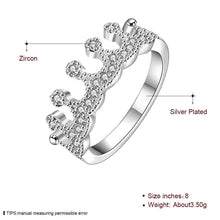 Lose Money Promotions silver plated ring Multi-inlaid stone crown opal Elegant