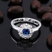 Lose Money Promotions silver plated wedding ring big blue stone smile aneis joyas HBR019