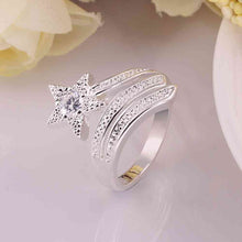 Lose Money Promotions silver plated wedding ring white star anillos joias SMTR437