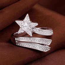 Lose Money Promotions silver plated wedding ring white star anillos joias SMTR437