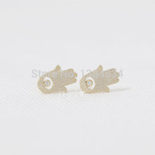 10pcs/lot Gold&Silver&Rose Gold Plated Hamsa Hand Women Stud Earrings Wholesale 2016-E007