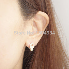 10pcs/lot Gold&Silver&Rose Gold Plated Hamsa Hand Women Stud Earrings Wholesale 2016-E007