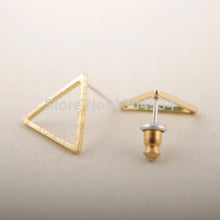 10pcs/lot Gold&Silver&Rose Open Triangle Studs Earrings Graceful Unobtrusive Wholesale Fashion Ear Studs E008