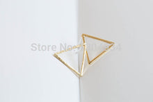 10pcs/lot Gold&Silver&Rose Open Triangle Studs Earrings Graceful Unobtrusive Wholesale Fashion Ear Studs E008