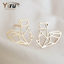 10pcs/lot Gold&Silver&Rose Plated Origami Lovely Wild Squirrel Stud Earrings, Animal Fashion Ear Studs-E23