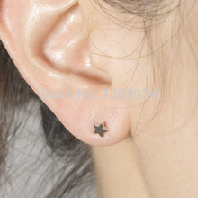 10pcs/lot Gold&Silver&Rose Plated Trendy Glittering Brushed Wholesale Little Star Studs Earrings E025