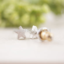 10pcs/lot Gold&Silver&Rose Plated Trendy Glittering Brushed Wholesale Little Star Studs Earrings E025