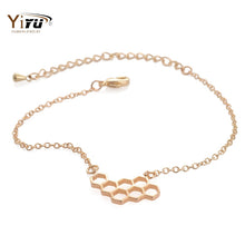 10pcs/lot Gold/Silver color plated honey comb shape bracelet link chain cute hive bracelet B026