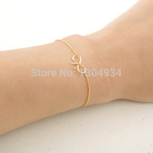10pcs/lot Gold and Silver Dainty Bow Bracelet bow tie bracelets wholesale simple women gifts B001